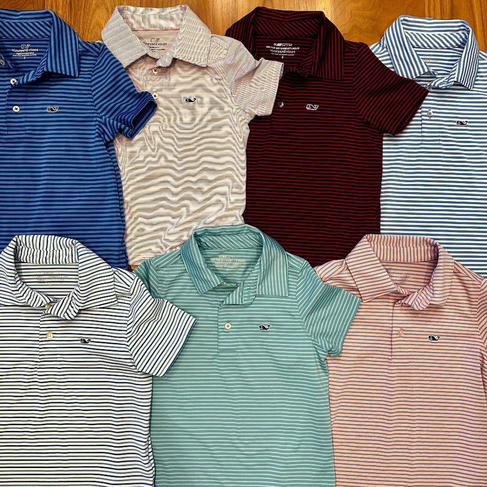 Boys Vineyard Vines polos (7) size 5